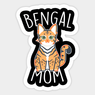 Bengal Cat Mom Sticker